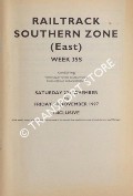 Book cover of [Weekly Operating Notice] containing Temporary Speed Restrictions, Engineering Arrangements, 22 to 28 November 1997 by Railtrack Southern (East)